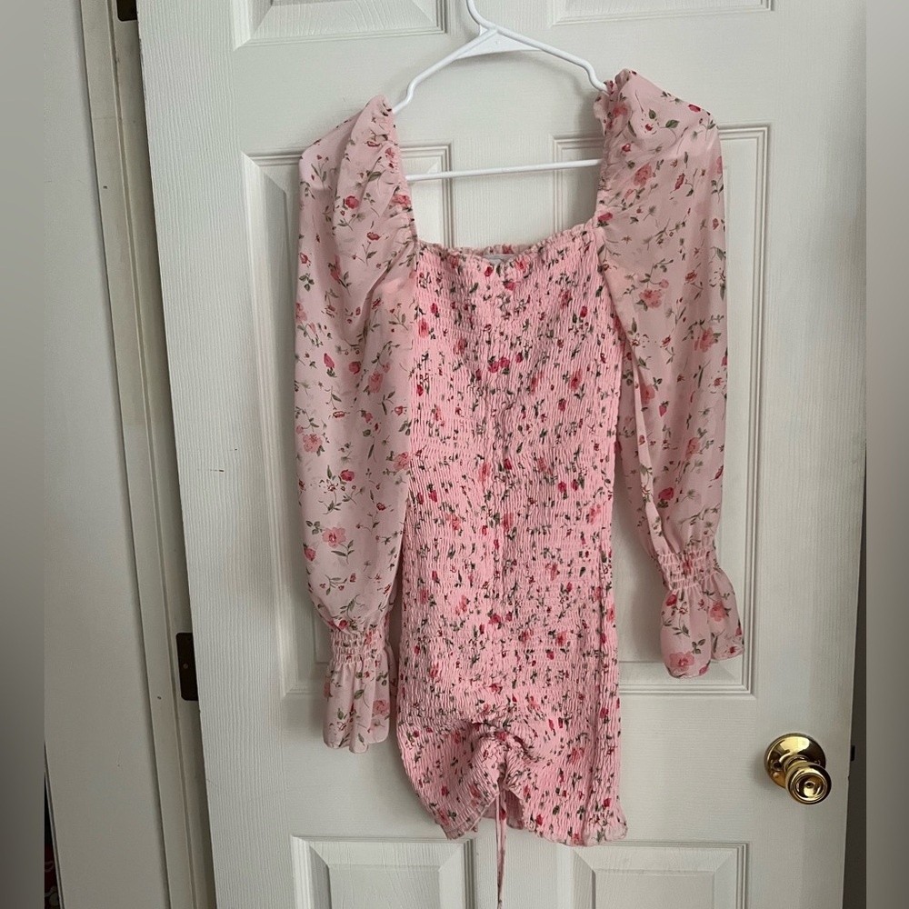 Princess Polly Pink Floral Smocked Dress